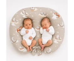 Pakaitinis užvalkalas Bobono Twin žindymo pagalvei – 100 % medvilnė – Twinkle Woodland