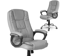 Sofotel Biuro kėdė, pilka ergonomiška kompiuterio kėdė, reguliuojamas aukštis, supimo funkcija, patogi darbo kėdė