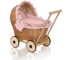 Pintas lėlių vežimėlis My Sweet Baby CHIARA senos rožės spalvos