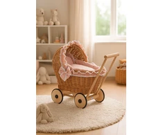 Pintas lėlių vežimėlis My Sweet Baby CHIARA senos rožės spalvos