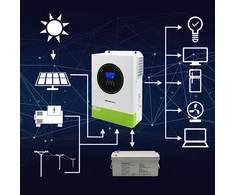 Modulinis hibridinis saulės inverteris Qoltec 53861 Off-Grid 6200w 120a 48v