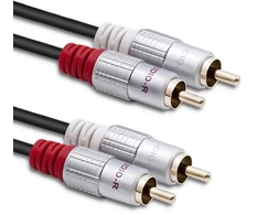 QOLTEC 52336 Cable 2xRCA male 2x RCA male 1m Juodas