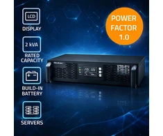 Qoltec Nepertraukiamo maitinimo šaltinis UPS RACK 2kVA 2000W LCD USB