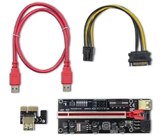 QOLTEC 55509 Riser PCI-E 1x 16x USB 3.0 ver. 010S SATA PCI E 6 pin