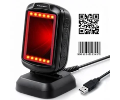 Qoltec 50864 stalinis QR ir brūkšninių kodų skaitytuvas | USB