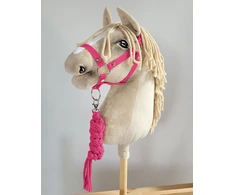 Super Hobby Horse Hobby Horse pakinktų rinkinys su virve – tamsiai rožinis