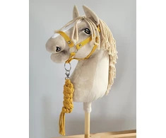 Super Hobby Horse hobby horse skirtas kantaras ir pavadėlis, geltonas