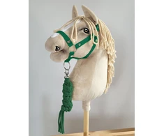Super Hobby Horse Hobby Horse skirtas žalias kamanų ir pavadžio rinkinys
