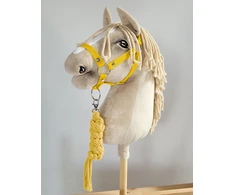 Super Hobby Horse Hobby Horse geltonas kantaras su pavadėliu iš virvės