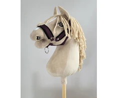 Super Hobby Horse Reguliuojamas kantaras hobi arkliukui, slyvinis su juoda pūkuote