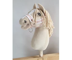 Super Hobby Horse Hobio žirgo reguliuojamas kantaras – pudrinės rožinės ir baltos spalvos