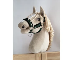 Super Hobby Horse Reguliuojamas kantaras hobi arkliukui A3 – chaki su juoda pūkine apdaila