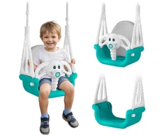 Ricokids 3 viename dramblio formos kibiro sūpynės, turkio spalvos