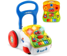 Edukacinis vaikštynė su muzika 2 viename RK-744 Ricokids baltas