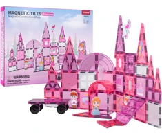 Rožinė princesė magnetinių blokelių rinkinys 58 vnt
