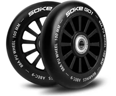 Soke Paspirtuko ratukai 100 mm juodi 2 vnt.