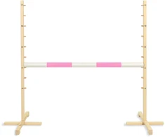 Šuolių kliūtis vaikiška šviesiai rožinė medinė 120 cm