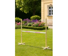 Šuolių kliūtis vaikiška šviesiai rožinė medinė 120 cm