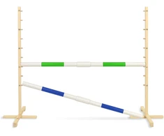 Super Hobby Horse Šuolių kliūtis hobi arkliukui žalia ir mėlyna 120 cm