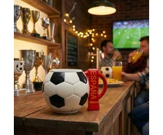 Sprintigo Didelė futbolo formos puodelis su 700 ml talpa, futbolo gerbėjams