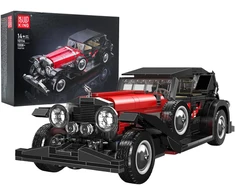 Statybiniai blokeliai Retro transporto priemonei raudoni 1308 vnt