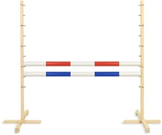 Super Hobby Horse Šokinėjimo kliūtis hobby horse su raudona ir mėlyna kartimi