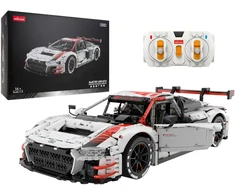 Techniniai konstruktoriaus blokai 1:8 Audi R8 LMS GT3 balti