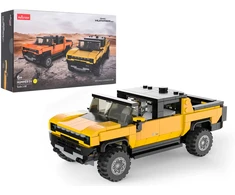 Techniniai konstruktoriaus blokeliai 1:30 Hummer EV geltoni
