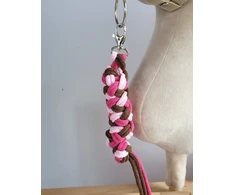 Super Hobby Horse Pavadėlis hobi arkliukui, rožinis/rudas, dvigubas
