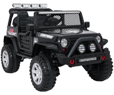 Vaikiškas elektrinis džipas 4x4 su LED šviesomis ir saugos diržais, nuo 3 metų
