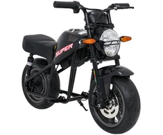 Vaikiškas elektrinis motociklas su 300W varikliu, LED žibintais, Bluetooth, nuo 3 metų, juodas