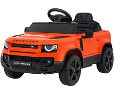 Vaikiškas Land Rover Defender elektrinis automobilis oranžinis
