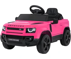 Vaikiškas Land Rover Defender rožinis elektromobilis 12V