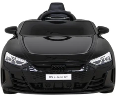Vaikiškas nuotolinio valdymo Audi RS E-Tron GT elektromobilis su LED šviesomis, 3 greičiai, juodas
