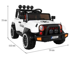 Vaikiškas nuotoliniu valdymu valdomas visureigis 4WD su LED šviesomis, nuo 3 metų