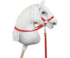 Super Hobby Horse Hobio žirgo kamanos kantarui – raudonos