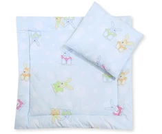Patalynės komplektas kūdikiui Happy Rabbits Pram – švelnumui ir saldžiam miegui kasdien.
