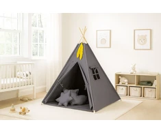 Vaikų teepee palapinė Bobono antracito spalvos