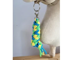Super Hobby Horse Pavadėlis hobi arkliukui, dvigubas, šviesiai žalias/turkio/geltonas