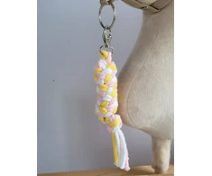 Super Hobby Horse Pavadėlis hobi arkliukui, dvigubas, šviesiai rožinis/geltonas/baltas