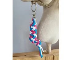 Super Hobby Horse Pavadėlis hobi arkliukui, dvigubas, tamsiai rožinis/turkio/baltas