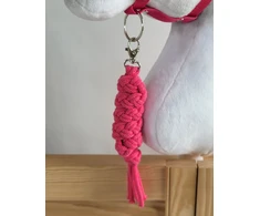 Super Hobby Horse Pavadėlis hobi arkliukui, tamsiai rožinis, pintas