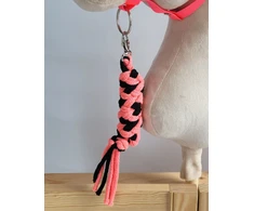 Super Hobby Horse Pavadėlis hobi arkliukui, neoninės rožinės ir juodos spalvos