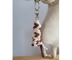 Super Hobby Horse Pavadėlis hobi arkliukui, dvigubas – rožinis/rudas/šviesiai smėlinis