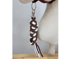 Super Hobby Horse Pavadėlis hobi arkliukui, dviguba virvė, balta-ruda