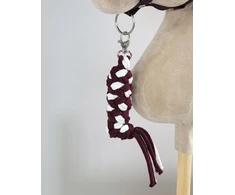 Super Hobby Horse Pavadėlis hobi arkliukui, dviguba virvė, baltai slyvinis