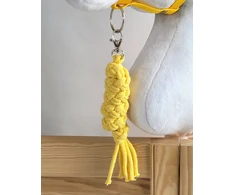 Super Hobby Horse Pavadėlis hobi arkliukui, geltonas, pintas virvinis