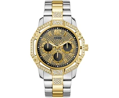Vyriškas laikrodis Guess Regal GW0990G4 auksinis juodas