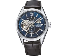 Vyriškas Orient Star Skeleton Automatic RE-AV0005L00B laikrodis su mėlynu ciferblatu