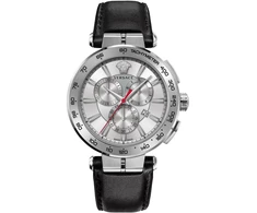 Vyriškas Versace Aion chronografinis laikrodis sidabrinis